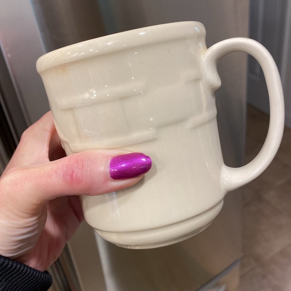 1 Retired Longaberger Ivory Mug Woven Traditions Vitrified Pottery (1 Mug Only) - Picture 14 of 16